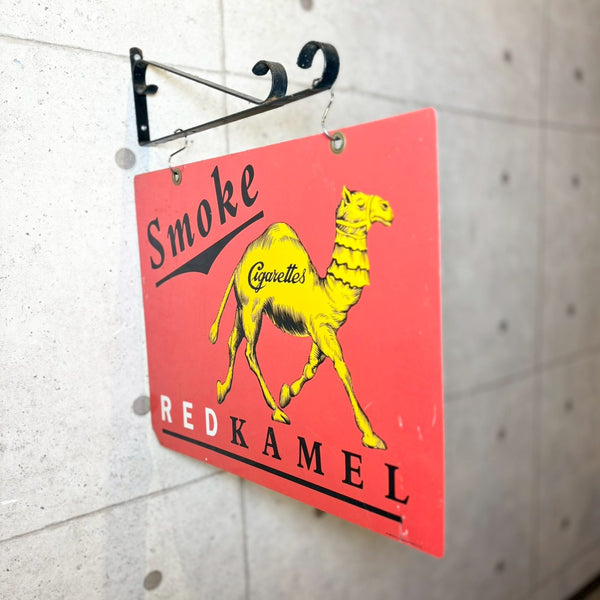 ハンガー看板　【Smoke Cigarettes RED KAMEL】　ヴィンテージサイン