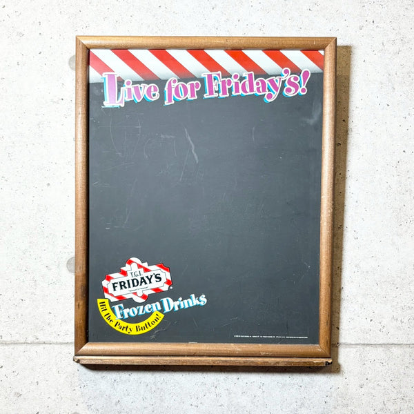 木製フレーム黒板　【T.G.I. FRIDAY’S】　1998年製　ヴィンテージ黒板