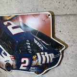 スチール看板　【Rusty Wallace #2 Miller Lite Ford Mustang】　NASCAR　ヴィンテージサイン