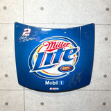 ボンネット型看板　【NASCAR】ラスティ・ウォレス直筆サイン入り看板　Miller Lite