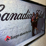ヴィンテージ看板　【Canadian Club「Forget About…」】ブリキ看板　バーサイン