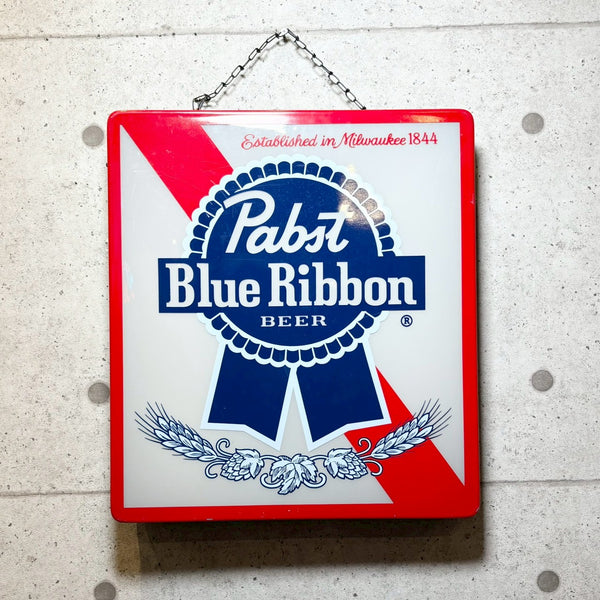 ヴィンテージ看板　【PUBST　BLUE RIBBON】　壁掛け