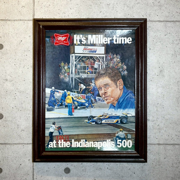 ヴィンテージポスター　【Miller time】　額装