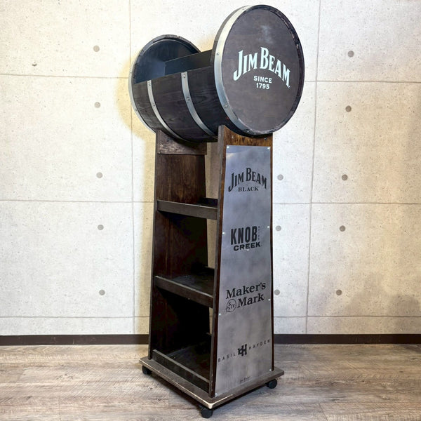 ディスプレイラック　【Jim Beam（ジムビーム）】　ウッドバレルデザイン　木製ラック