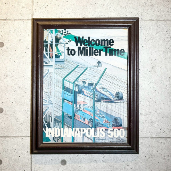 ヴィンテージポスター　【INDIANAPOLIS 500】　額装