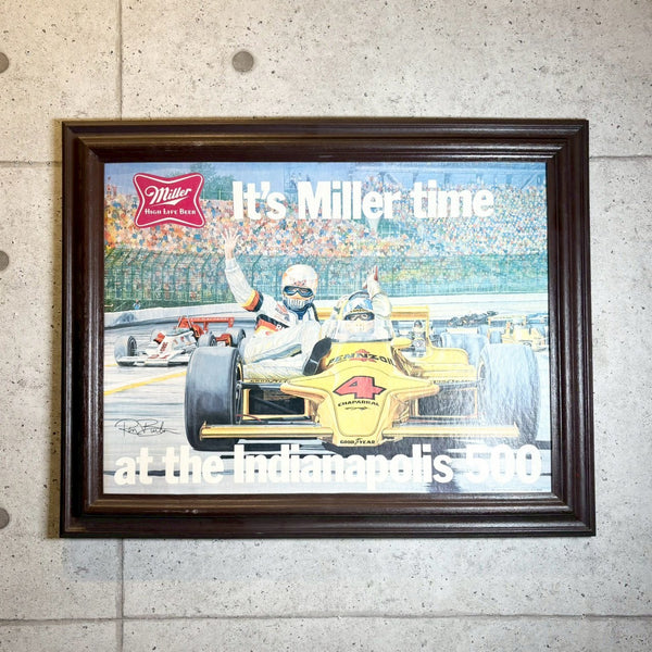 ヴィンテージポスター　【 ミラー・ハイライフ・ビール（Miller High Life） 】　額装