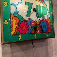電飾クロック　【7UP（セブンアップ）】　レトロポップ調　