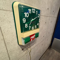 電飾クロック　【 7UP（セブンアップ）】　販促品　1985年製