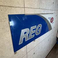 大型看板【STP “REG”】プラスチック ガソリンスタンド ガレージ ヴィンテージ