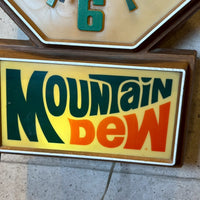 ウォールクロック【Mountain Dew(マウンテンデュー)】1960〜1970年代頃 壁掛け 電源コード式ヴィンテージ
