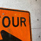 道路標識　【DETOUR(迂回)】　ロードサイン　ヴィンテージ看板