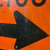 道路標識　【DETOUR(迂回)】　ロードサイン　ヴィンテージ看板