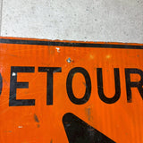 道路標識　【DETOUR(迂回)】　ロードサイン　ヴィンテージ看板