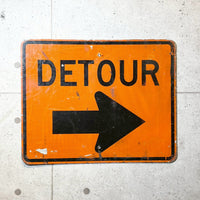 道路標識 【DETOUR(迂回)】 ロードサイン ヴィンテージ看板 – L.A.DEPO
