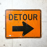 道路標識　【DETOUR(迂回)】　ロードサイン　ヴィンテージ看板