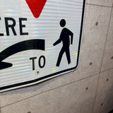 道路標識　【YIELD（道を譲る）】　ロードサイン　ヴィンテージ看板