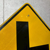 道路標識　【T字路（T-INTERSECTION）】　ロードサイン　ヴィンテージ看板