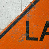 道路標識　【LANE CLOSED（車線閉鎖）】　ロードサイン　ヴィンテージ看板