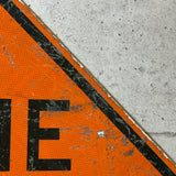 道路標識　【LANE CLOSED（車線閉鎖）】　ロードサイン　ヴィンテージ看板