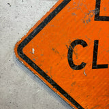 道路標識　【LANE CLOSED（車線閉鎖）】　ロードサイン　ヴィンテージ看板