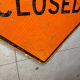 道路標識　【LANE CLOSED（車線閉鎖）】　ロードサイン　ヴィンテージ看板