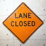 道路標識　【LANE CLOSED（車線閉鎖）】　ロードサイン　ヴィンテージ看板
