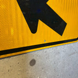 道路看板　【進行方向誘導】　ロードサイン　実物標識　