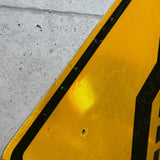 道路標識　【車線減少（Lane Ends）】　ロードサイン　ヴィンテージ看板