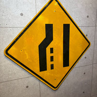 道路標識 【車線減少（Lane Ends）】 ロードサイン ヴィンテージ看板