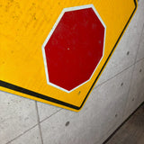 道路標識　【前方に一時停止あり】　ロードサイン　ヴィンテージ看板