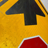 道路標識　【前方に一時停止あり】　ロードサイン　ヴィンテージ看板