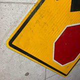 道路標識　【前方に一時停止あり】　ロードサイン　ヴィンテージ看板