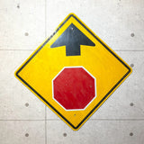 道路標識　【前方に一時停止あり】　ロードサイン　ヴィンテージ看板