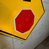 道路標識　【前方に一時停止あり】　ロードサイン　ヴィンテージ看板