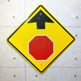 道路標識　【前方に一時停止あり】　ロードサイン　ヴィンテージ看板