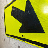 道路看板　【進行方向誘導】　ロードサイン　実物標識　