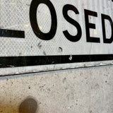 道路看板　【SIDEWALK CLOSED（歩道閉鎖）】　ロードサイン　実物標識　