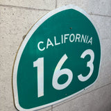 道路標識　【CALIFORNIA　163】　ロードサイン　ヴィンテージ看板