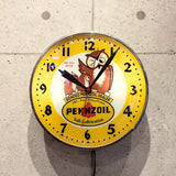 電飾クロック　【 Pennzoil（ペンゾイル） 】　ヴィンテージ時計　復刻版