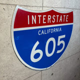 ハイウェイ看板　【インターステート605号線（I-605）】　ロードサイン　ヴィンテージ看板