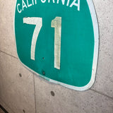 道路標識　【CALIFORNIA　71 】　ロードサイン　ヴィンテージ看板