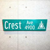 道路看板　【Crest Ave 4900】　ロードサイン　実物標識