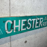道路看板　【CHESTER AVE 900S】　ロードサイン　実物標識