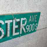 道路看板　【CHESTER AVE 900S】　ロードサイン　実物標識