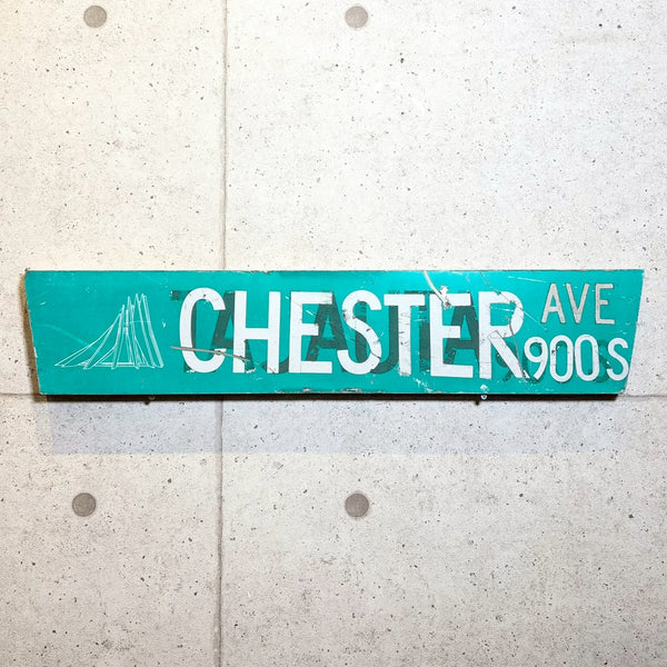 道路看板　【CHESTER AVE 900S】　ロードサイン　実物標識
