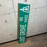 道路看板　【LOST GROVE RD 9400】　ロードサイン　実物標識