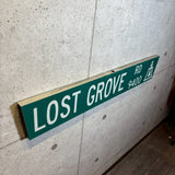 道路看板　【LOST GROVE RD 9400】　ロードサイン　実物標識