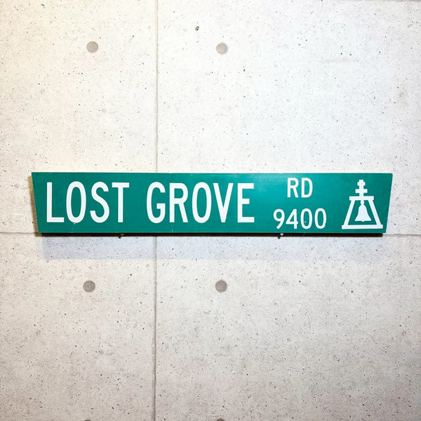 道路看板　【LOST GROVE RD 9400】　ロードサイン　実物標識