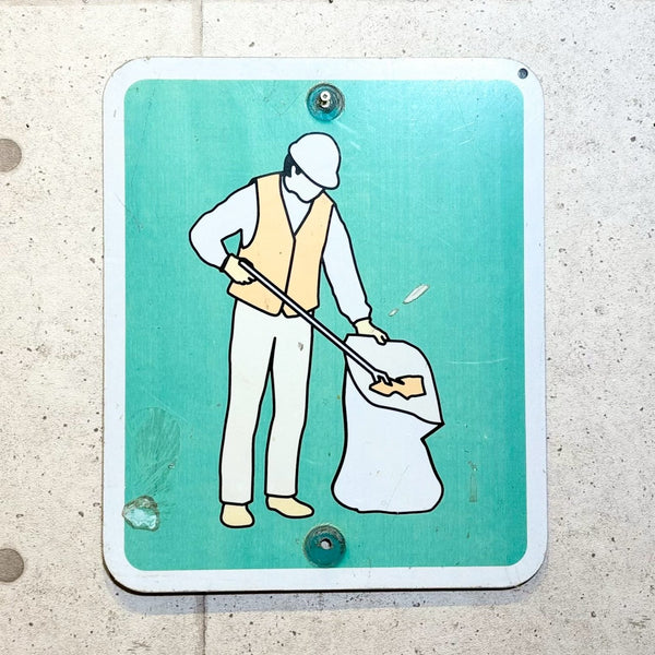 アメリカントラフィックサイン　【ゴミ拾い】　道路看板