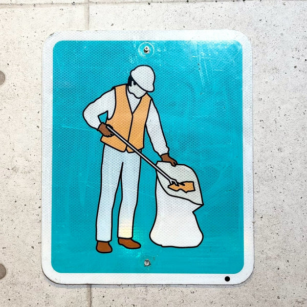 アメリカントラフィックサイン　【ゴミ拾い】　道路看板